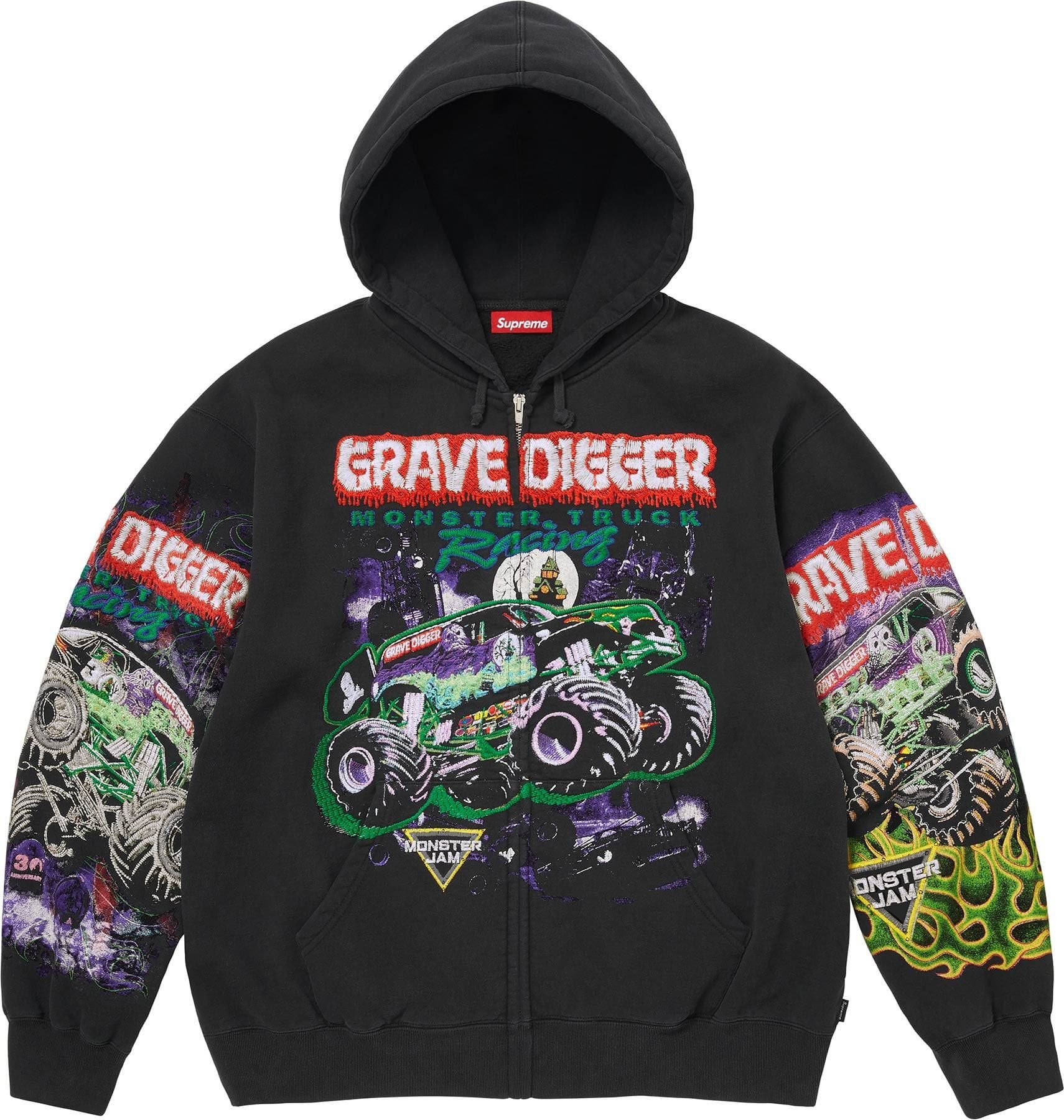 Monster Jam™ Grave Digger™ Zip Up Hooded Sweatshirt
